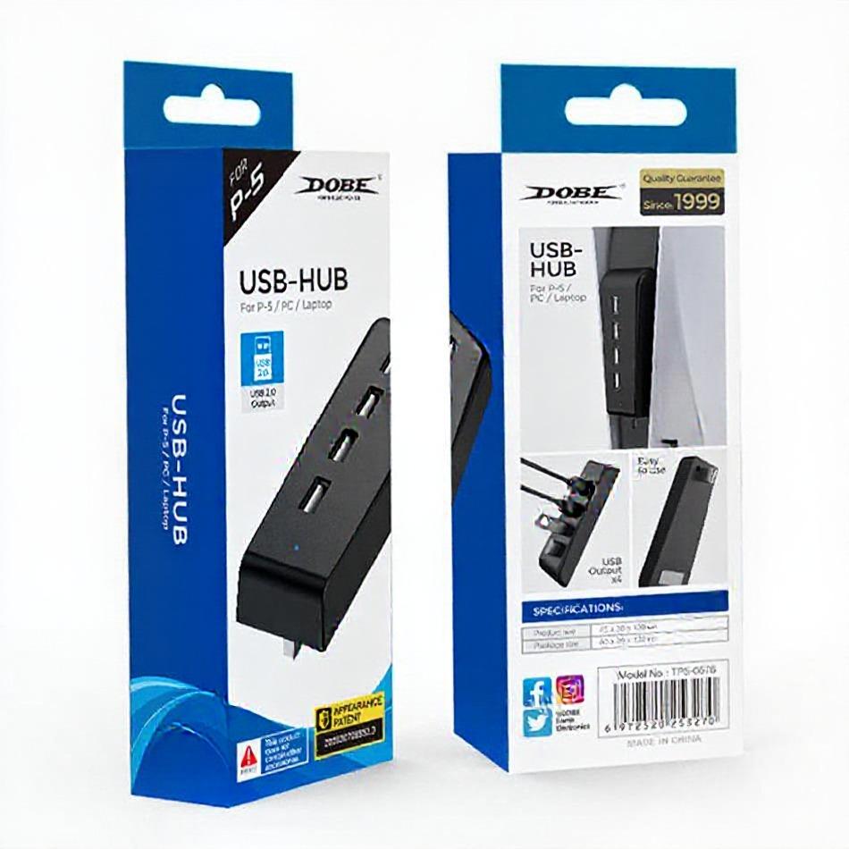 1 to 4 USB 2.0 Hub Adapter for PS5
