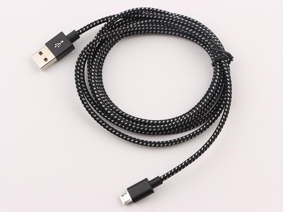 10ft Braided Micro USB 2.4A Data Sync Charger Cable