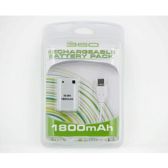 1800mAh Rechargeable Battery Pack for Xbox 360