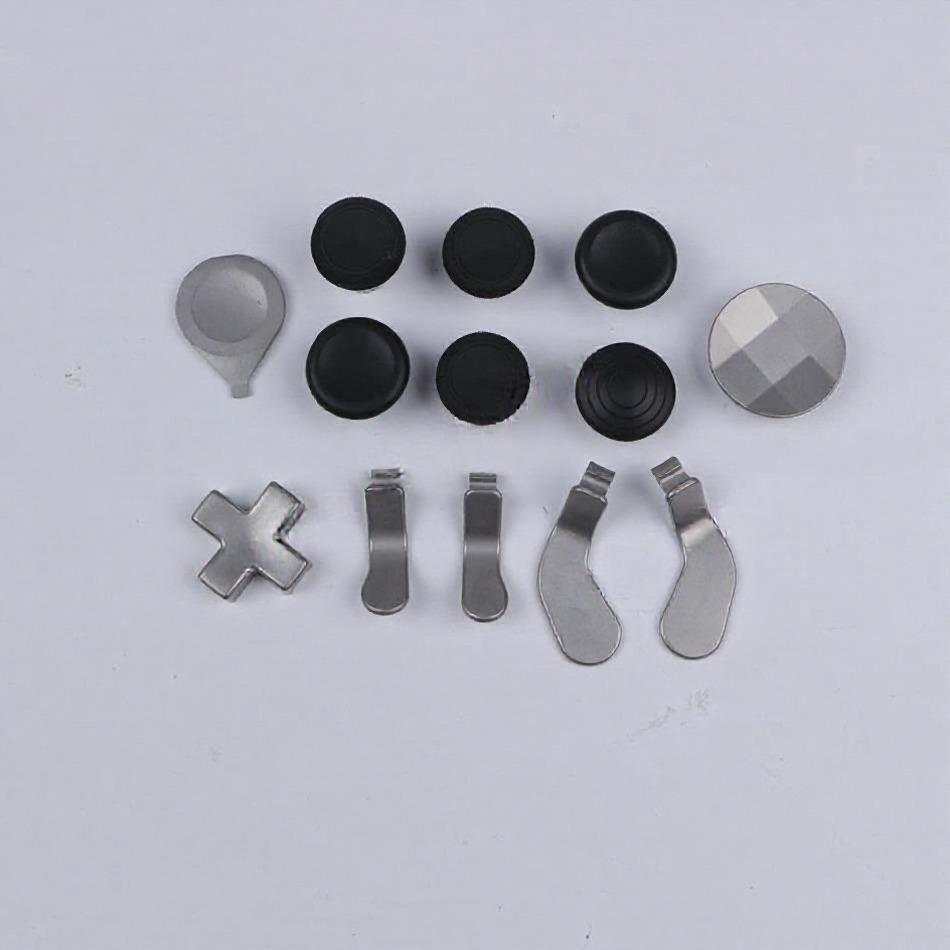 12-Piece Swap Thumbsticks Grips Metal Magnetic Stick Set for Xbox One Elite 2 Controller - Silver