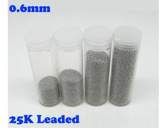 0.6mm BGA Soldering Reballing Balls Leaded 25K