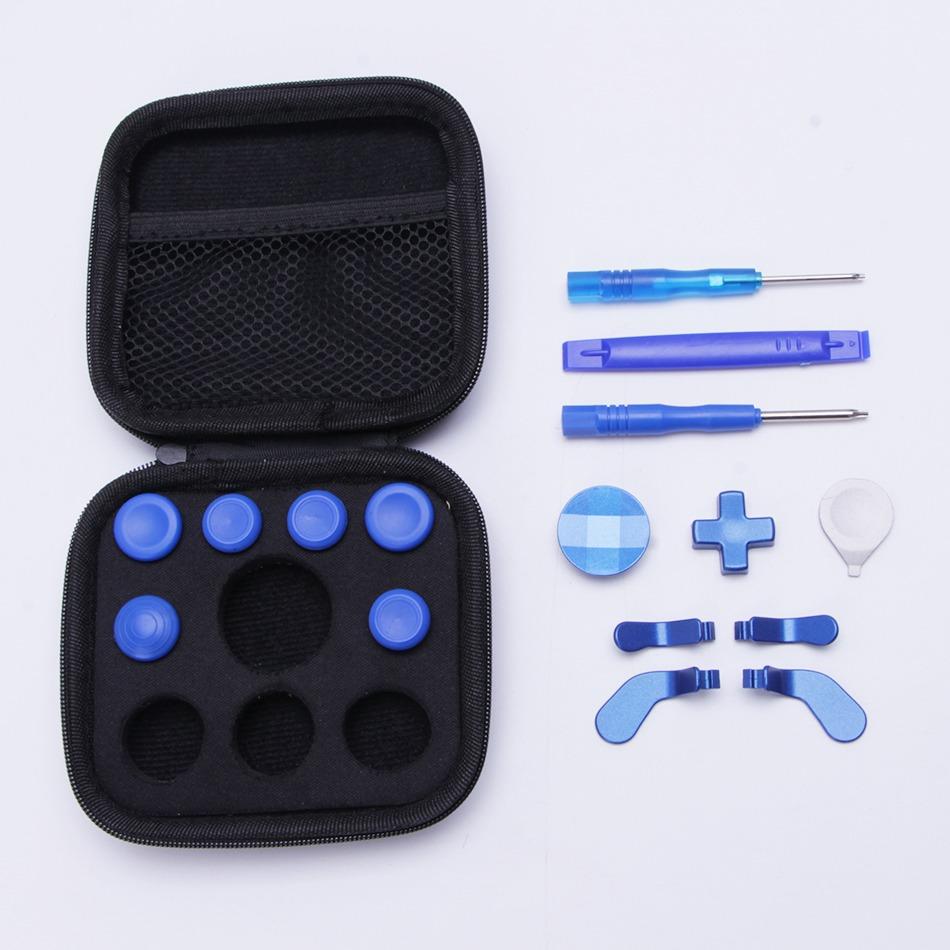 12-piece Metal Magnetic Thumbstick Grips for Xbox One Elite 2 Controller (Blue)